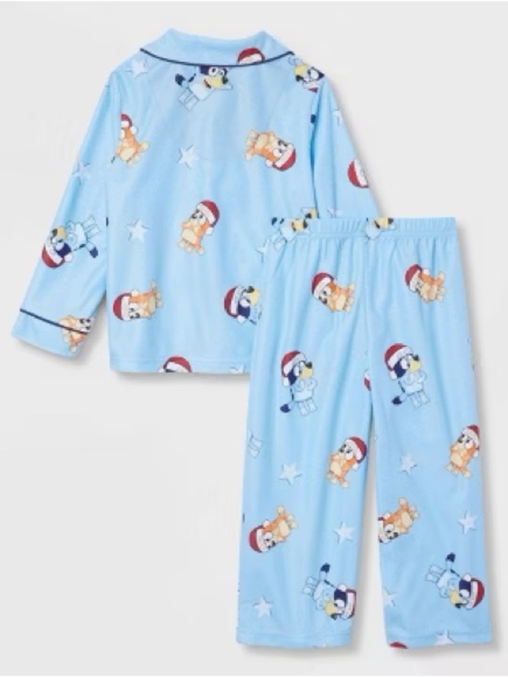 Light Blue Holiday Bluey XS (4/5) Kids Pajama Set